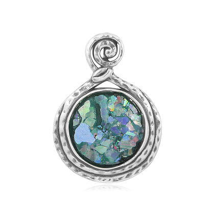 Wire Design Roman Glass Pendant